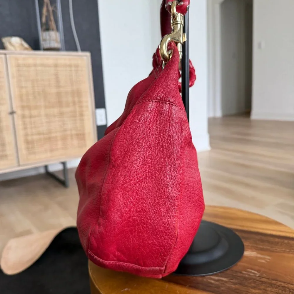 Hard to Find!! Jimmy Choo Red Leather Sky Hobo Bag